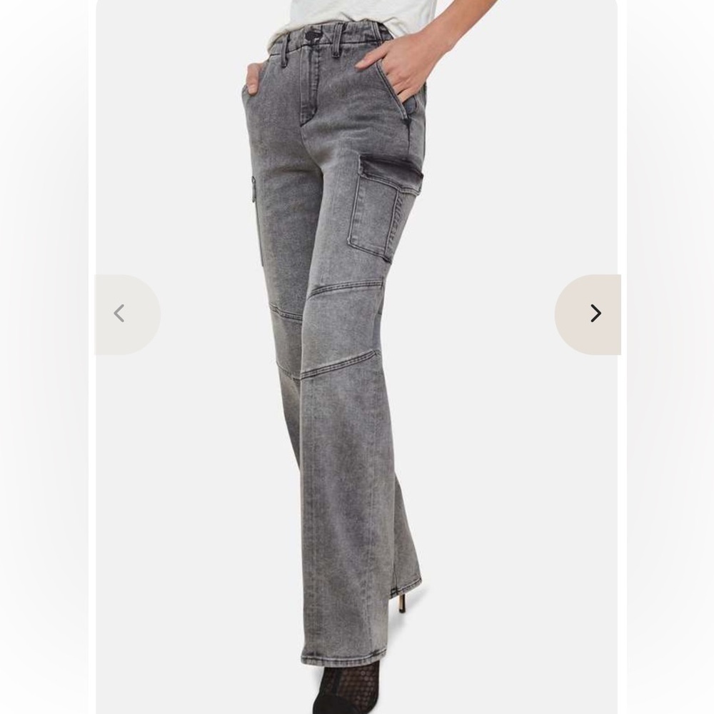 L’Agence Brooklyn High Waist Wide Leg Utility Jeans